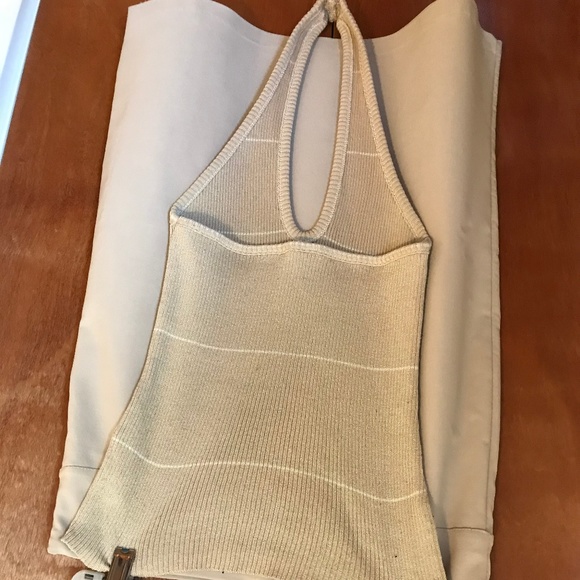 Unknown Dresses & Skirts - Beige skirt & gold, beige halter top - cocktail